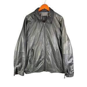 Vertical By Robert Comstock Bomber Lamb Skin Leather Jacket Vintage Mens‎ XL 90s
